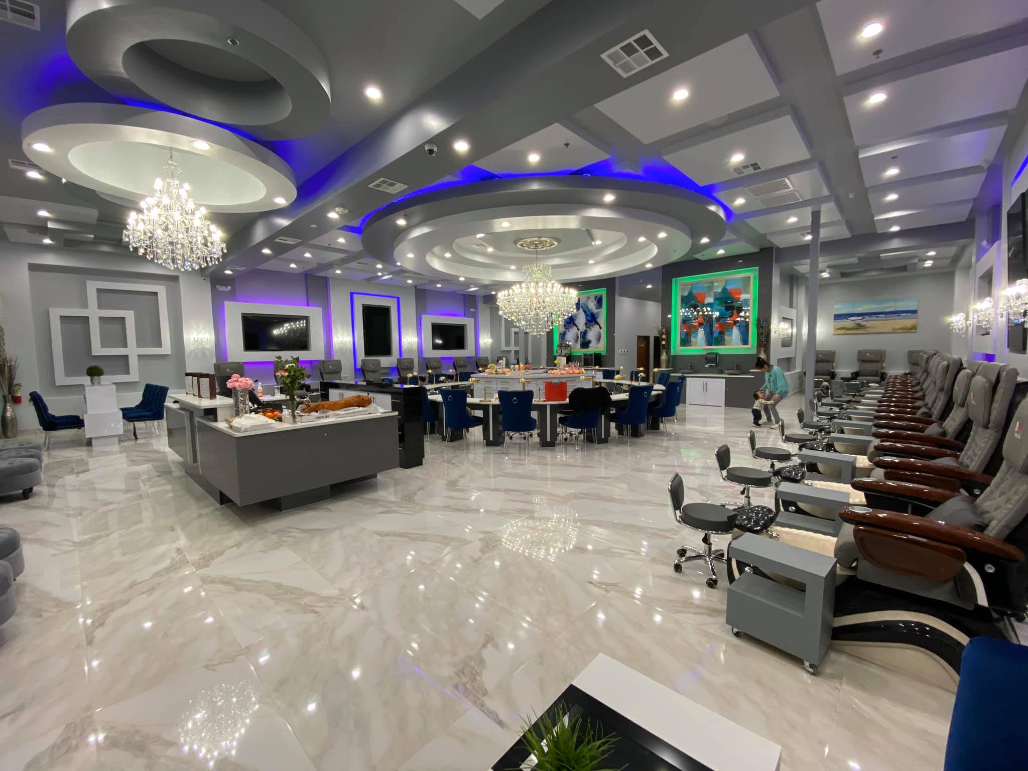 Warm and inviting interior of Reverie Nails and Spa